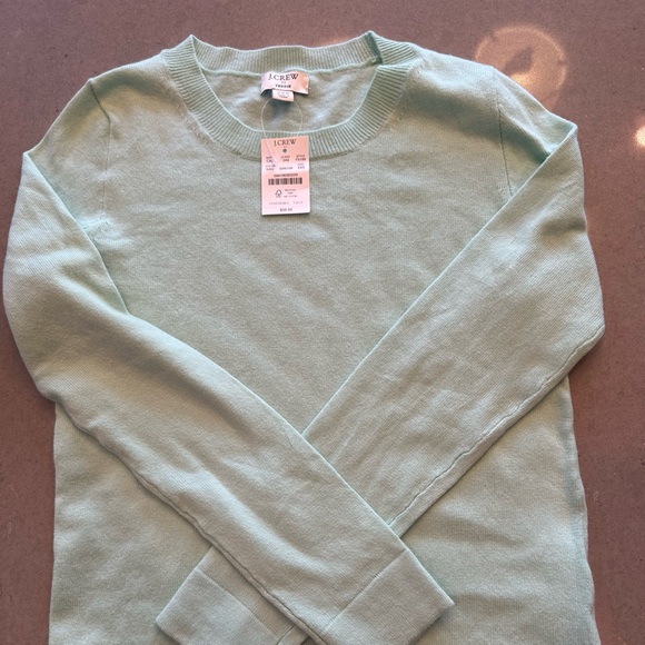 J Crew Teddie Mint Green Sweater NWT - Picture 4 of 4